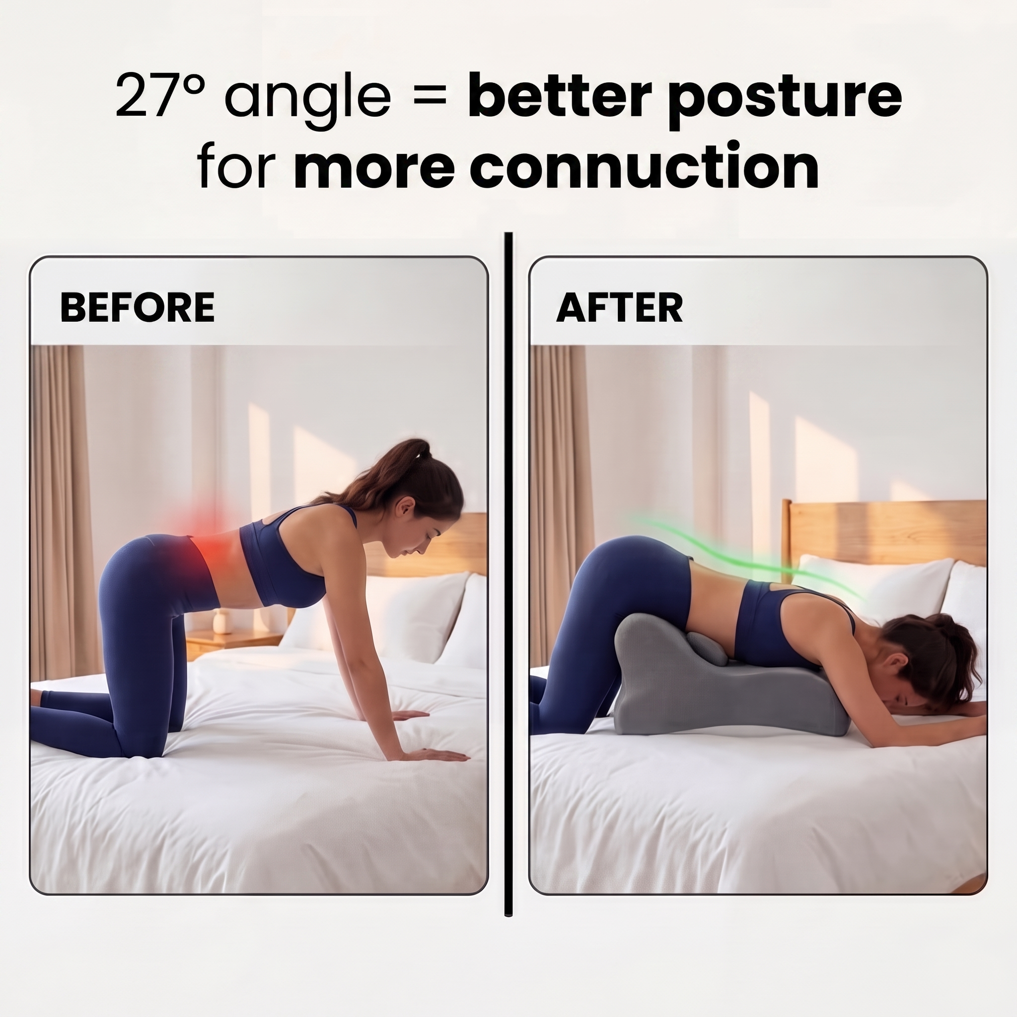 Intimate Positioning Pillow - 27° Ergonomic Support Wedge for Comfortable Intimacy