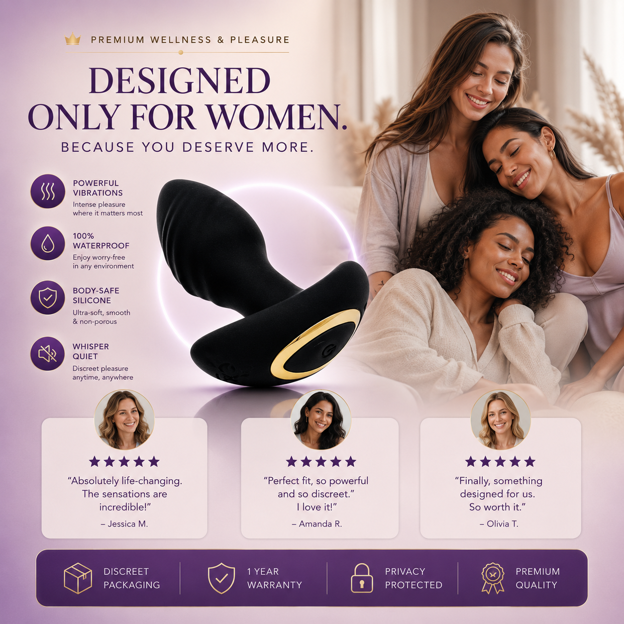 360 Rotating Butt Plug - Curved Prostate Massage